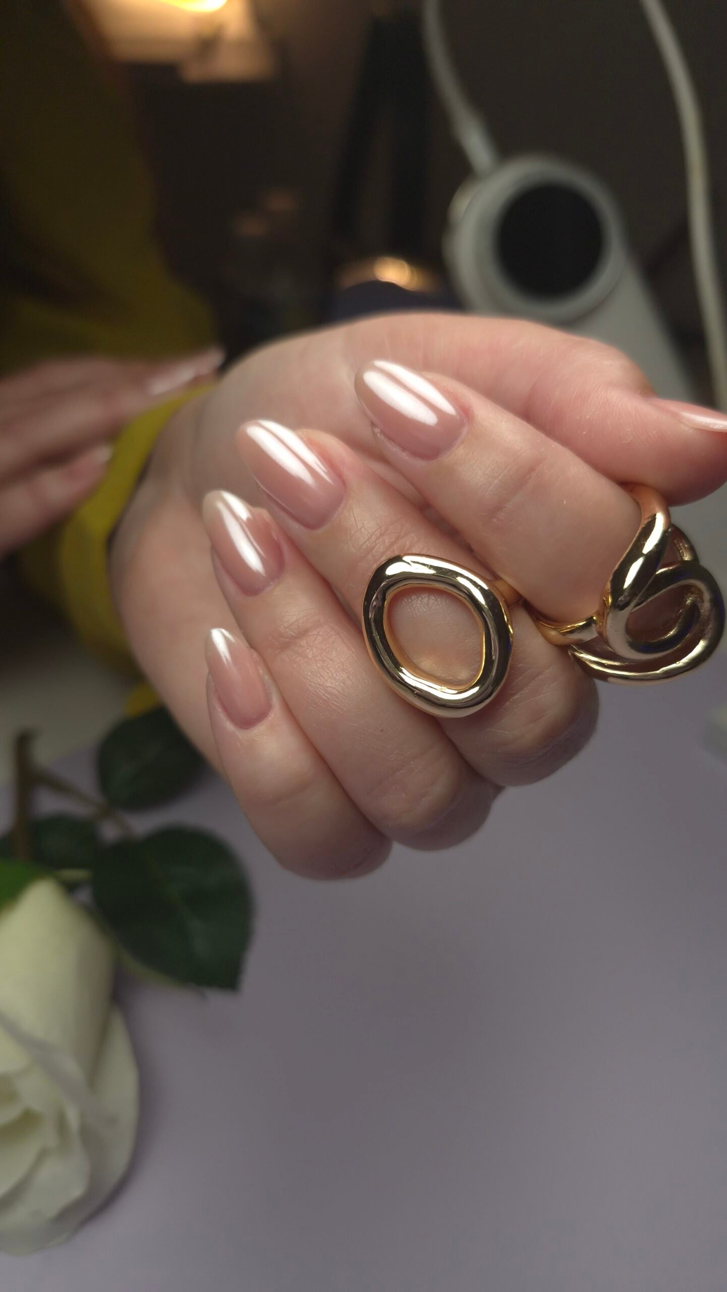 Builder gel manicure on natural nails by Nails by Odett, serving North Naples